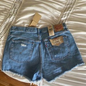 Levi’s High Rise 501 Denim Shorts